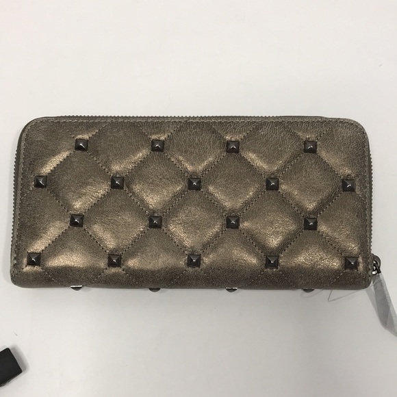 MICHAEL KORS Dark Gray Quilted Leather Wallet - Picture 4 of 5
